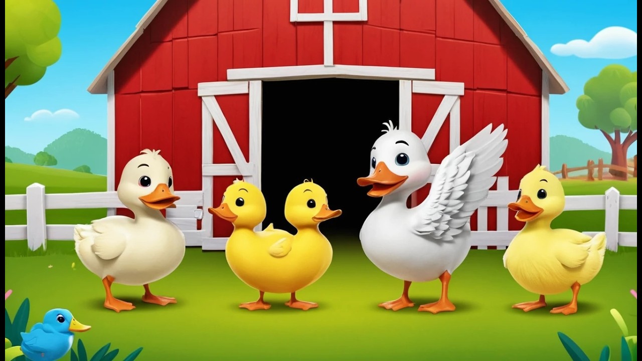 Три утенка раскрашивают старый сарай 🎨🦆