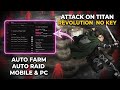Attack on Titan revolution Script no Key– Auto Farm | Auto Raid |Kill Aura |(PC & MOBILE)