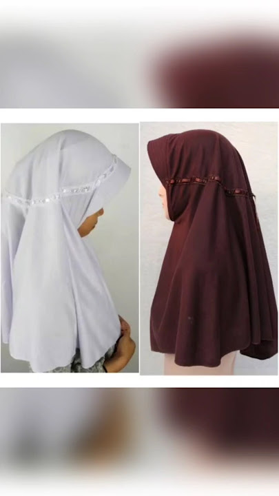 JILBAB/KERUDUNG SEKOLAH BERGO WARNA PUTIH BAHAN KAOS UNTUK ANAK SD SMP DAN SMA HIJAB INSTAN