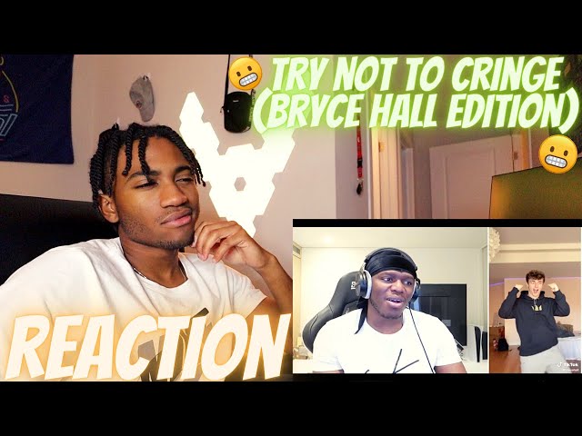 KSI TRY NOT TO CRINGE (BRYCE HALL EDITION) | *REACTION* class=