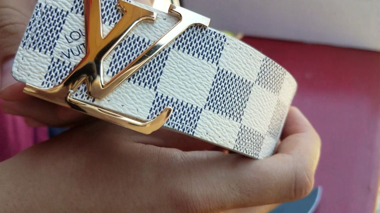 Louis Vuitton Damier Azur Belt Unboxing 