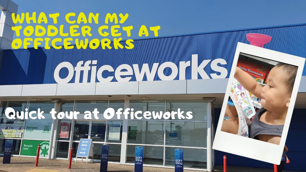 My toddler shops at Officeworks Store YouTube