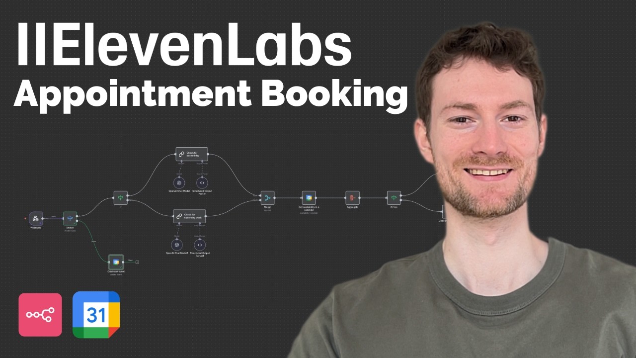 AI voice agent booking appointments in Google Calendar using n8n