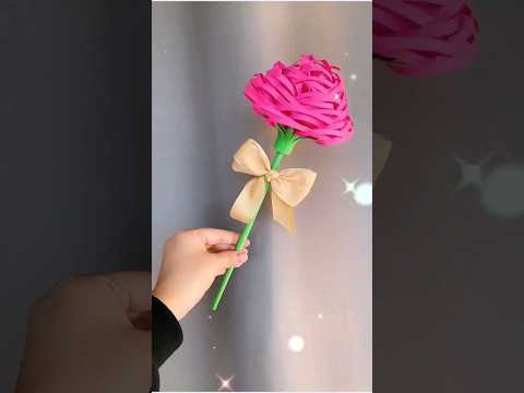 Простой цветок в подарок на 8 марта и День Рождения#holiday #papercraft #открытка #поделка#flowers