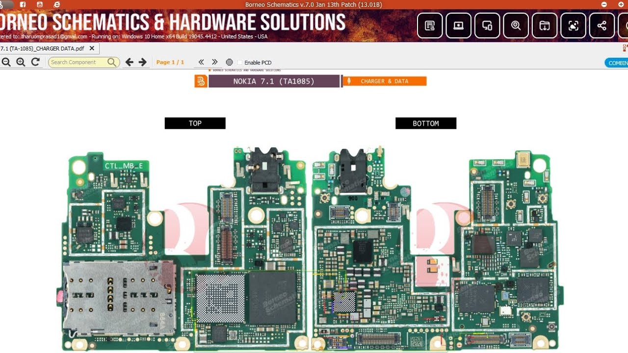 Nokia 7.1 TA1085 Charging Diagram Nokia ta1085 charging line Nokia ta 1085 charging wey
