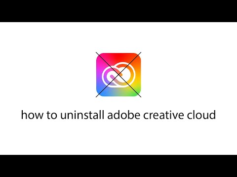 How to uninstall adobe Creative Cloud.