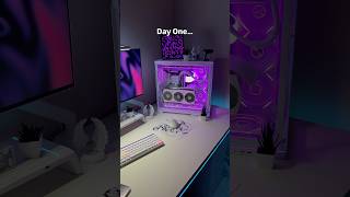 One Day or Day One? 💜••• #PCGaming #GamingSetup #TechGaming #GamingRoom #Gaming