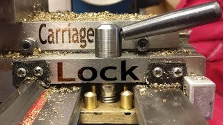 Making a Mini Lathe Carriage Lock out of a brass block to improve facing cuts