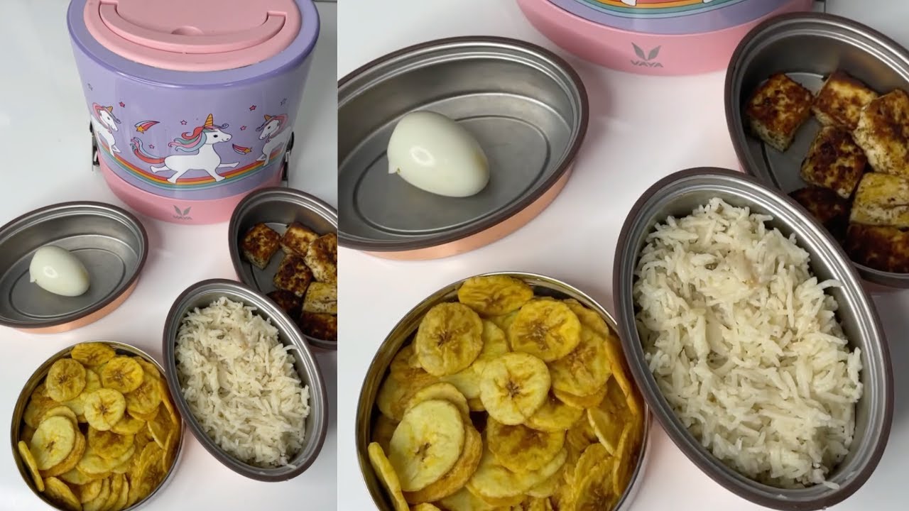Kids lunch box day 3 What I packed for school Coconut milk pulao