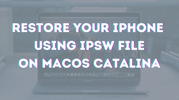 Manually restore a iphone using ipsw file [Macbook Catalina]