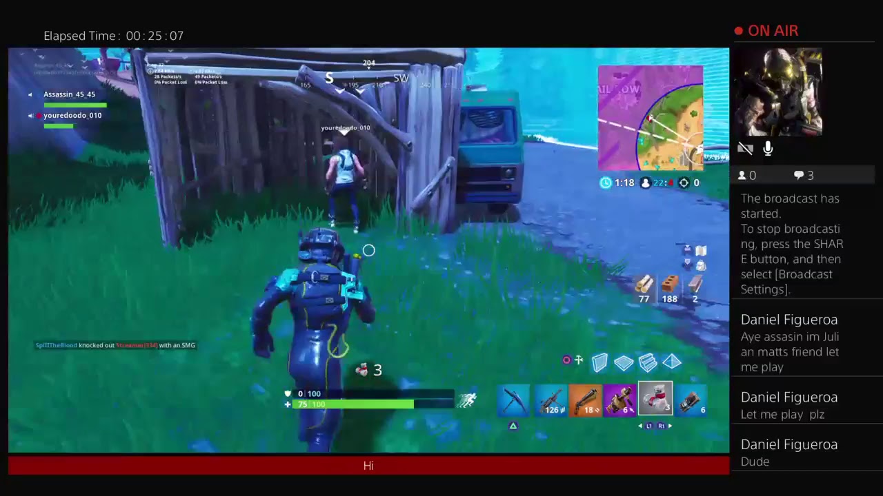 Playing with my friends on fortnite battle royal YouTube