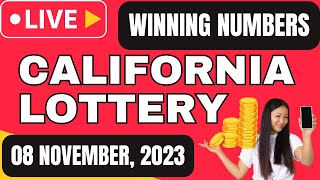 California Evening Lottery Drawing Results - 08 Nov, 2023 - Daily 3 - Fantasy 5 - SuperLotto Plus