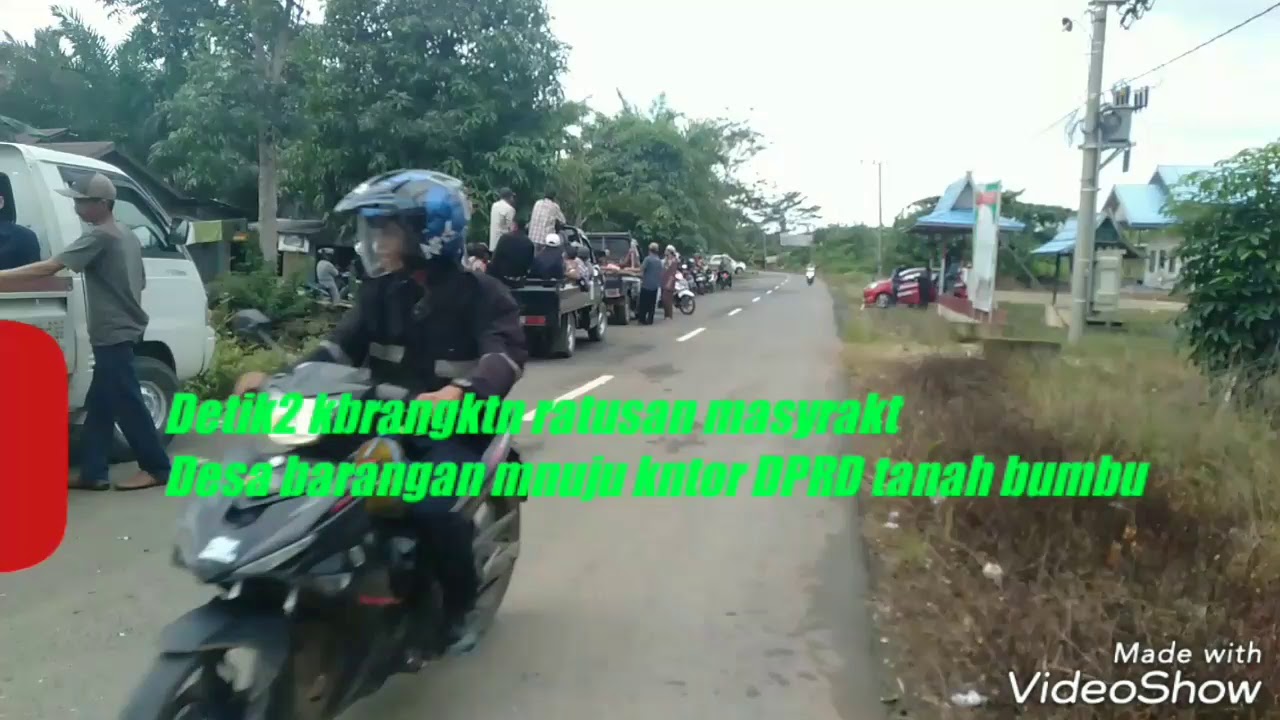 RATUSAN MASYARAKAT DESA BAKARANGAN DATANGI KANTOR DPRD TANAH BUMBU