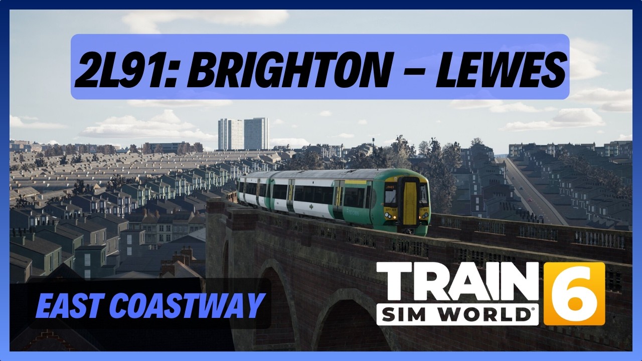 TSW6 | 2l91: Brighton - Lewes | Southern Class 377/3 | East Coastway (Remaster) | AWS DSD