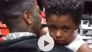 Blue face son hates going out in public with his mom!