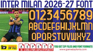 Inter Milan 2026/27 Kit Font Style | Download Inter Milan Jersey Font TTF, OTF & Vector