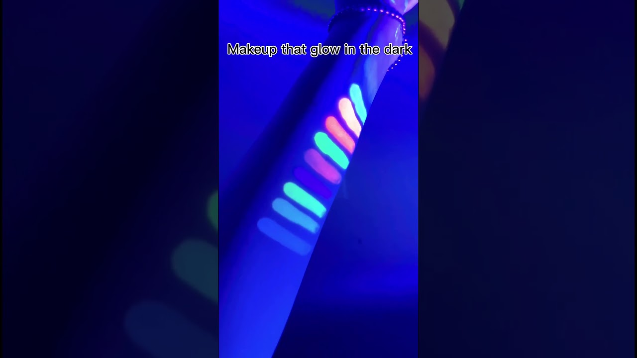 Pastel neon UV water activated eyeliner rainbow kawaii girl