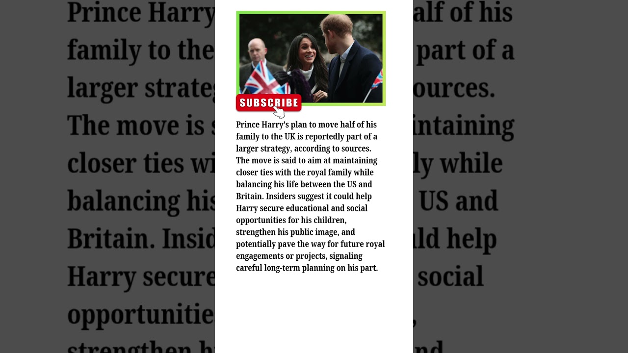 Harry’s SHOCK UK Return Plan 👑 Moving Half His Family for THIS Reason | Royal Source 😱