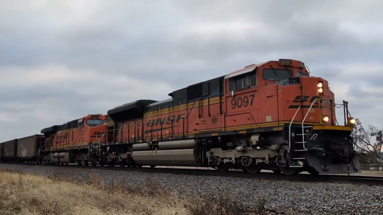 From archives: Two empty BNSF coal trains in Woodlawn, Illinois
