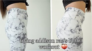 I did Addison Rae's Butt Workout for a week | Before and After