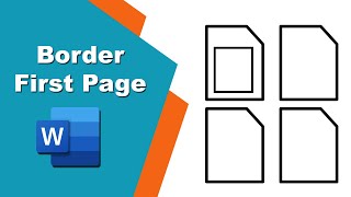 How to add border to first page in word