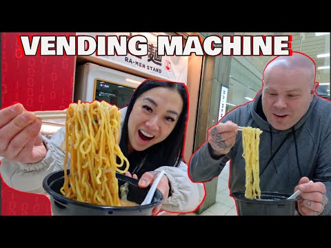 RAMEN & CAKE VENDING MACHINE FOOD | SASVlogs
