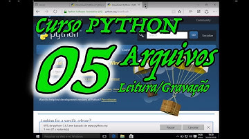 Curso Python aula 5 - Arquivos: Leitura e Gravação (csv, txt, ...)