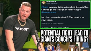 Pat McAfee Reacts To Reports Fist Fight Lead To Giants Coach Firing