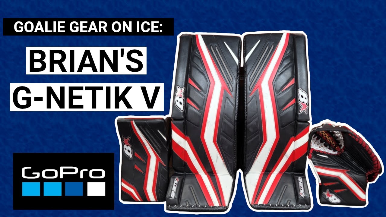 GoPro Hockey Goalie Gear On Ice: Brian's G-Netik V Goalie Pads, Blocker, and Catcher