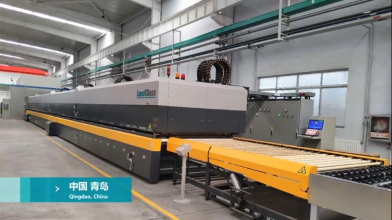 LandGlass LD AL Continuous Thin Glass Tempering Furnace for Solar Power Industry.