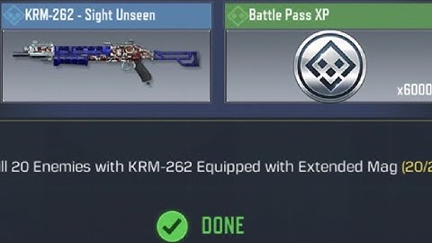 COD Mobile Kill 20 Enemies with KRM-262 Equipped with Extended Mag