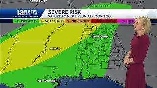 Strong to severe storms possible across Alabama this weekend