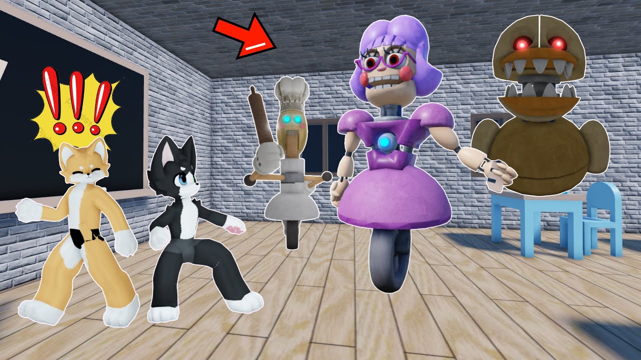 Tom Dan Ginger Kabur Dari Sekolah Robot SERAM! = Roblox Tom Ginger