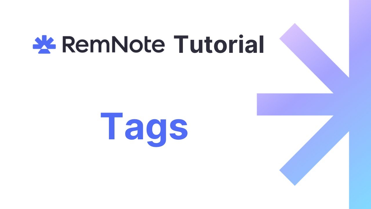 RemNote Tutorial #17: Tags