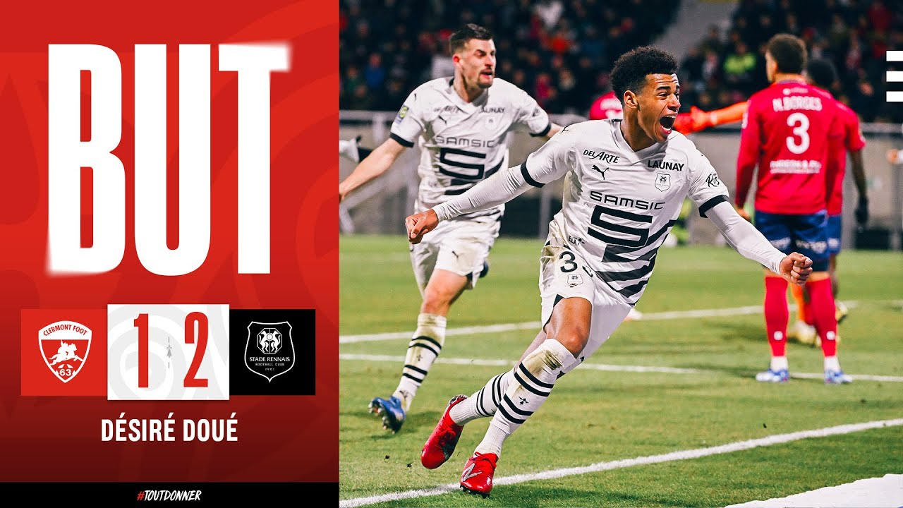 👟💥 Saison 23/24 - J17 | Le but de Désiré Doué contre Clermont