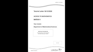 MAT0511 March 2020 Assignment Solutions