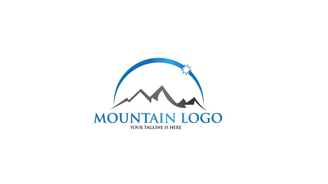  Cara  Membuat  Logo Desain  Mountain Gunung YouTube