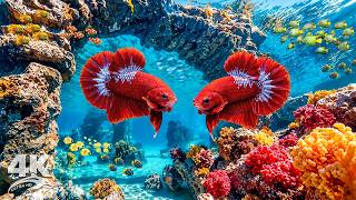 Atlantic Ocean 4K ULTRA HD 🐟 Tropical Fish & Gentle Piano Music for Calm, Focus and Deep Sleep screenshot 3
