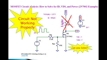 MOSFET Circuit Analysis: How to Solve for ID, VDS, and Power (2N7002 Example) || Hardware Design ||