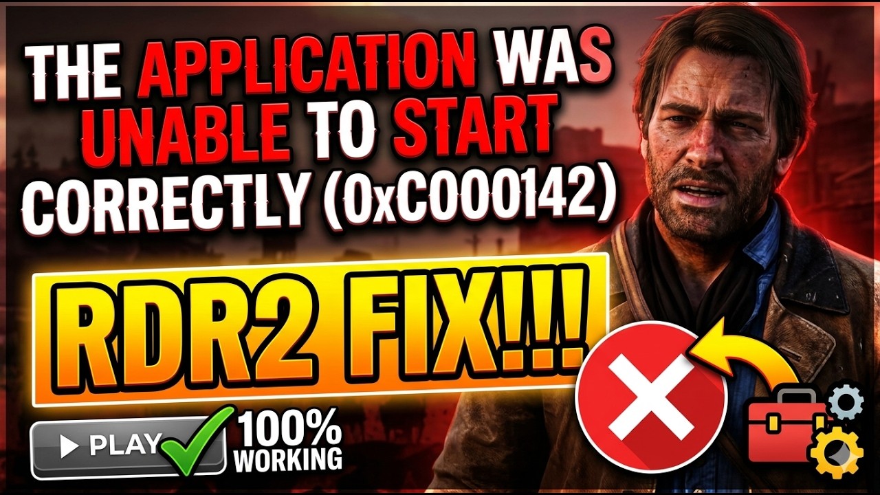 the application was unable to start correctly 0xC0000142 RDR2 FIX - YouTube