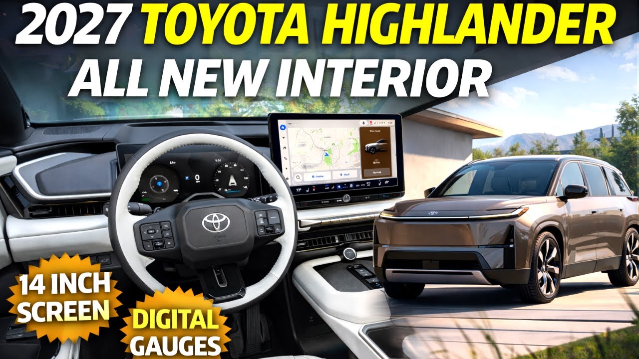 Представлен интерьер Toyota Highlander 2027 года — это самый передовой салон Toyota на сегодняшни...