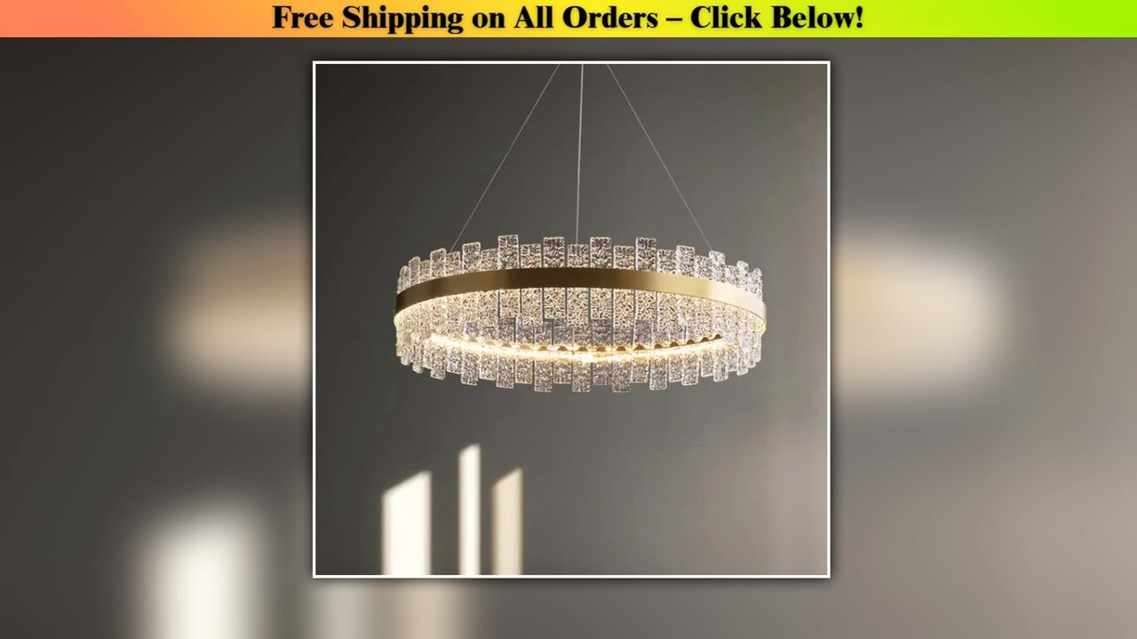 Luxury Crystal Led Pendant Lights Home Living Dining Room Lighting Lustre Decor Chandelier Indoor