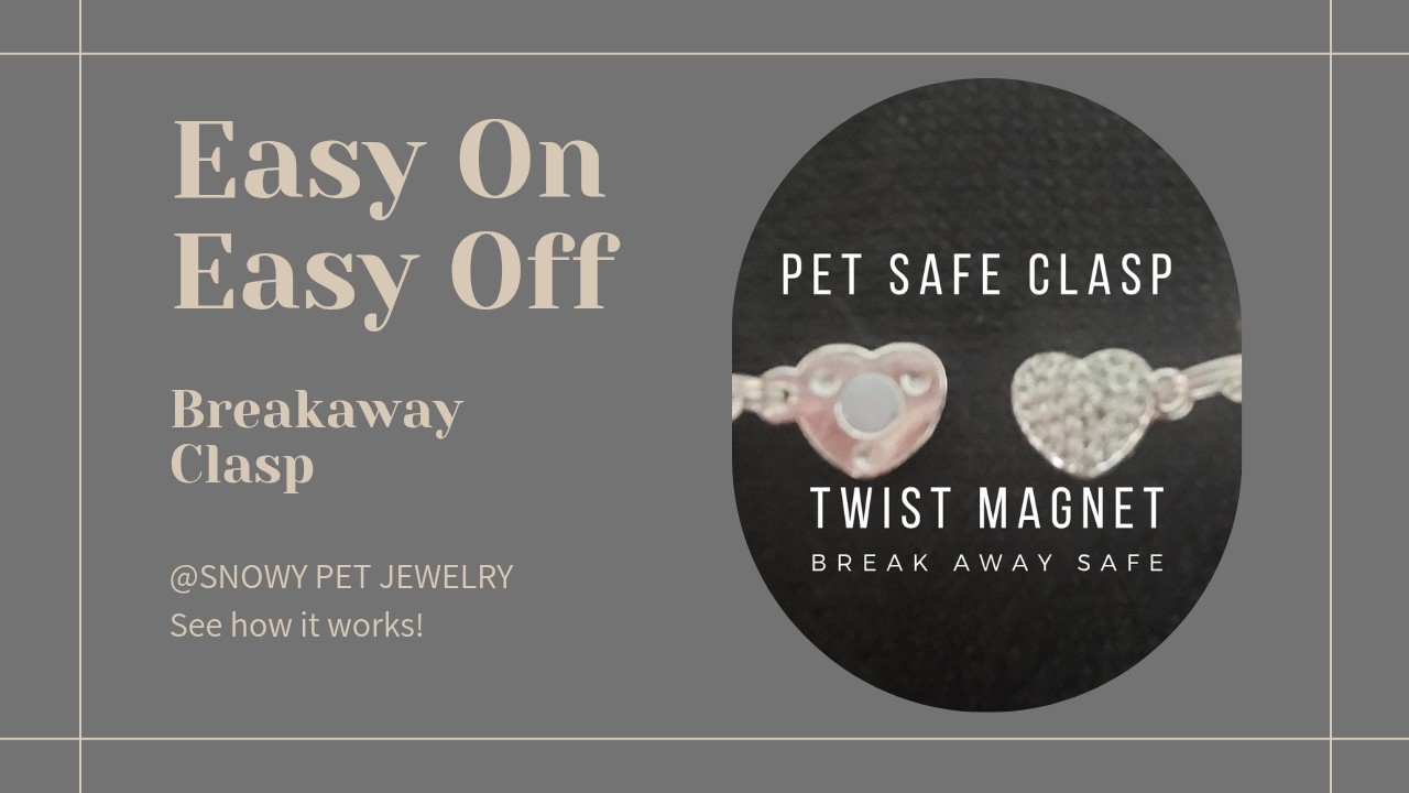 Easy On Easy Off Magnetic Breakaway Clasp for Snowy Pet Jewelry - YouTube
