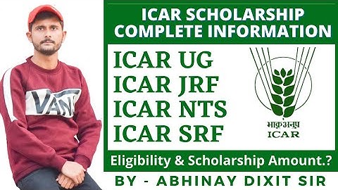 ICAR Scholarship Complete Information | ICAR UG vs ICAR JRF vs ICAR SRF|Difference B/t JRF & Non JRF