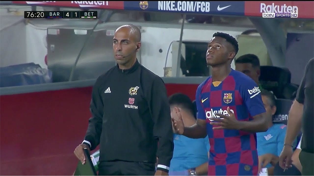 16-Year Old Ansu Fati's debut for Barcelona | HD 1080p