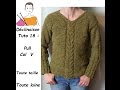 Dclinaison tuto 18  tricoter un pull col v toute taille toute laine