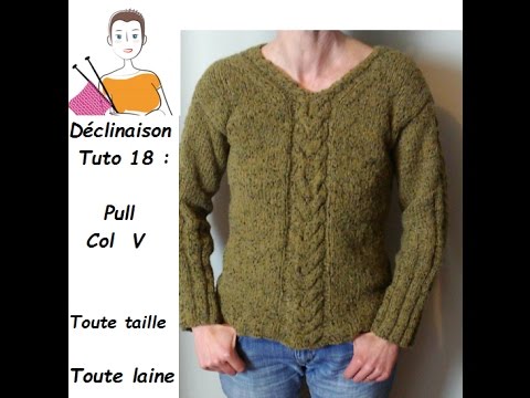 comment faire un col v en tricot