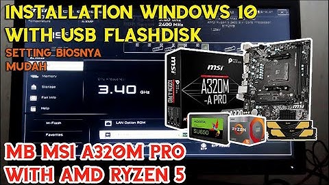 INSTAL WINDOWS 10 DENGAN FLASHDISK | INSTALLATION WINDOWS 10 AMD RYZEN 5 | MUDAH DAN CEPAT.