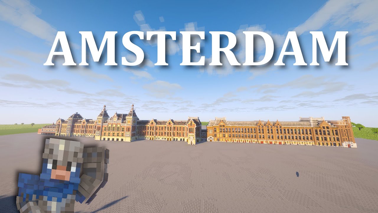 Building the AMSTERDAM Central Station in Minecraft pt2 - YouTube