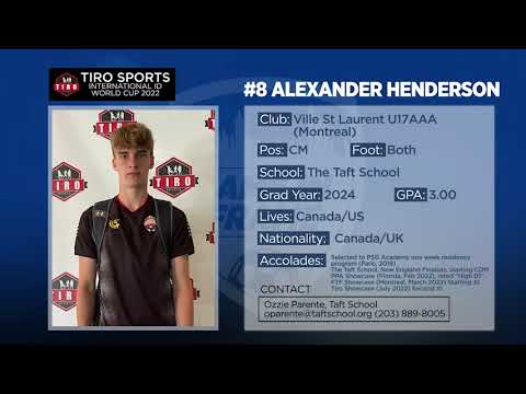 Alex Henderson Player Highlights | Tiro Sports International ID